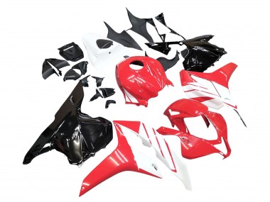Blanc Rouge Noir Brillant Kits Carénages Moto Honda CBR600RR 2009-2012 Pas Chère