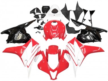 Blanc Rouge Noir Brillant Kits Carénages Moto Honda CBR600RR 2009-2012 Pas Chère