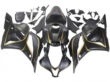 Noir Mat Or Carénage Moto Honda CBR600RR 2009-2012 Pas Chère