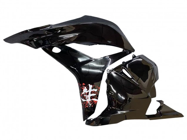 Blanc Fleur de cerisier Noir Brillant Carénage Moto Honda CBR600RR 2009-2012