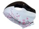 Blanc Fleur de cerisier Noir Brillant Carénage Moto Honda CBR600RR 2009-2012