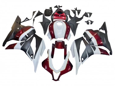 Blanc Rouge Noir Mat Carénage Moto Honda CBR600RR 2009-2012 Pas Chère