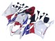 Blanc Rouge Bleu Carénage Moto Honda CBR600RR 2009-2012