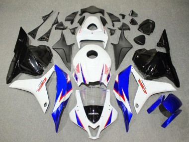 Blanc Bleu Noir Brillant Kits Carénages Moto ABS Honda CBR600RR 2009-2012 Pas Chère