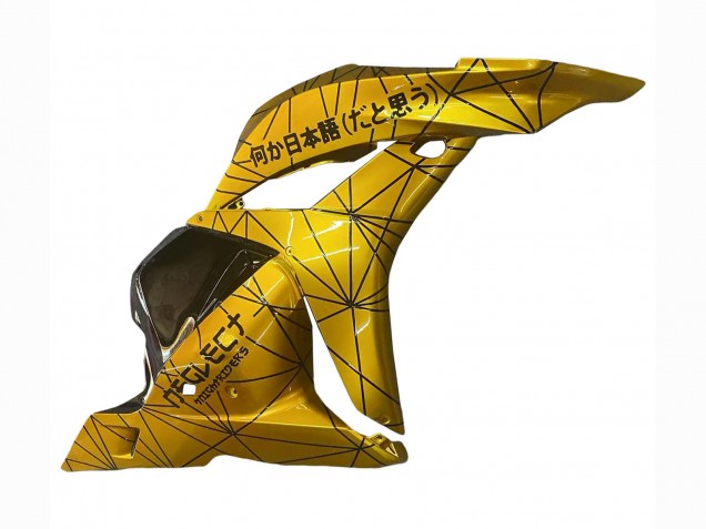 Or Noir Brillant Carénage Moto Honda CBR600RR 2009-2012