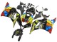 Noir Multicolore MoviStar Carénage Moto Honda CBR600RR 2009-2012