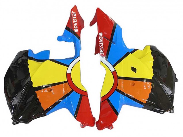 Noir Multicolore MoviStar Carénage Moto Honda CBR600RR 2009-2012