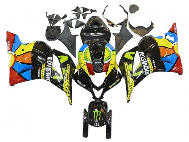 Noir Multicolore MoviStar Carénage Moto Honda CBR600RR 2009-2012