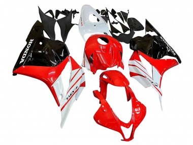 Blanc Rouge Noir Brillant Carénages Moto Honda CBR600RR 2009-2012 Pas Chère