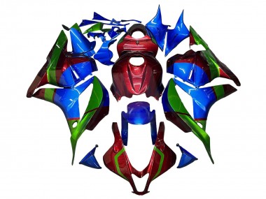 Bleu Rouge Vert Carénage Moto Honda CBR600RR 2009-2012 Pas Chère