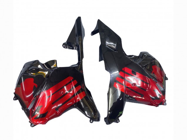 Rouge Noir Brillant Carénage Moto Honda CBR600RR 2009-2012