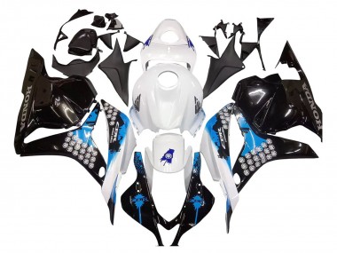 Blanc Bleu Noir Brillant Kit Carénage Moto Honda CBR600RR 2009-2012 Pas Chère