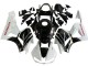 Blanc Noir Brillant Kits Carénages Moto Honda CBR600RR 2013-2023