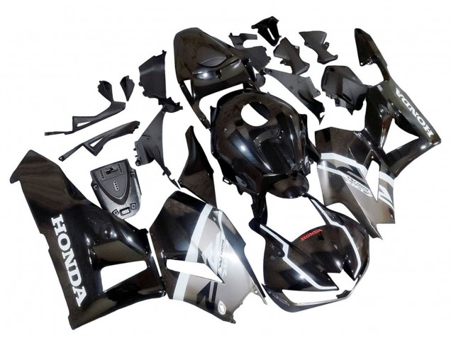 Argent Noir Brillant Carénage Moto Honda CBR600RR 2013-2023