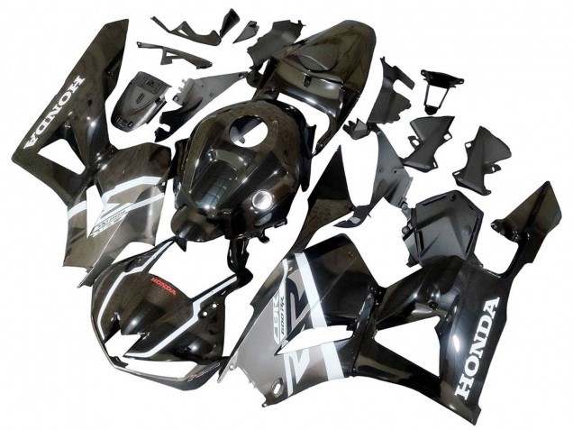 Argent Noir Brillant Carénage Moto Honda CBR600RR 2013-2023