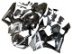 Argent Noir Brillant Carénage Moto Honda CBR600RR 2013-2023