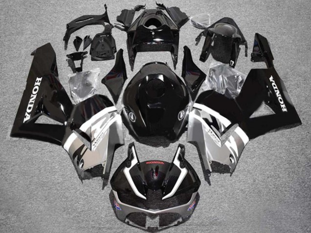 Argent Noir Brillant Carénage Moto Honda CBR600RR 2013-2023