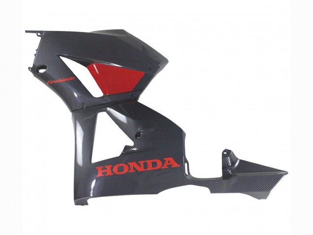 Noir Fibre de Carbone Rouge Carénage Moto Honda CBR600RR 2013-2023