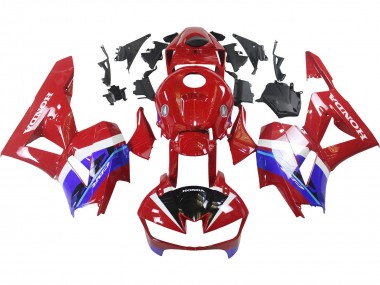Rouge Bleu Carénage Moto Honda CBR600RR 2013-2023 Pas Chère