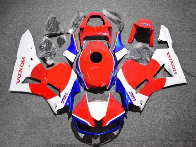 Blanc Rouge Bleu HRC Kits Carénages Moto Honda CBR600RR 2013-2023