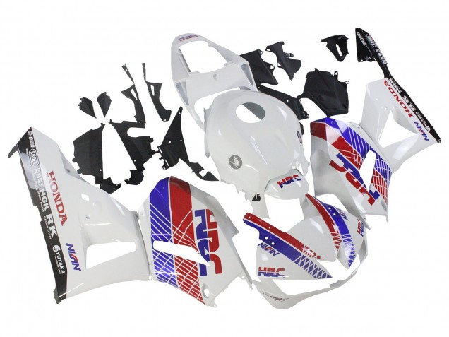 Blanc Rouge Bleu HRC Carénages Moto Honda CBR600RR 2013-2023