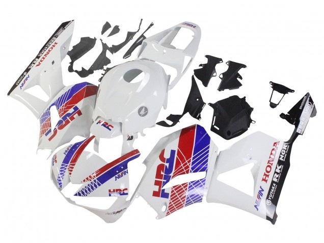 Blanc Rouge Bleu HRC Carénages Moto Honda CBR600RR 2013-2023
