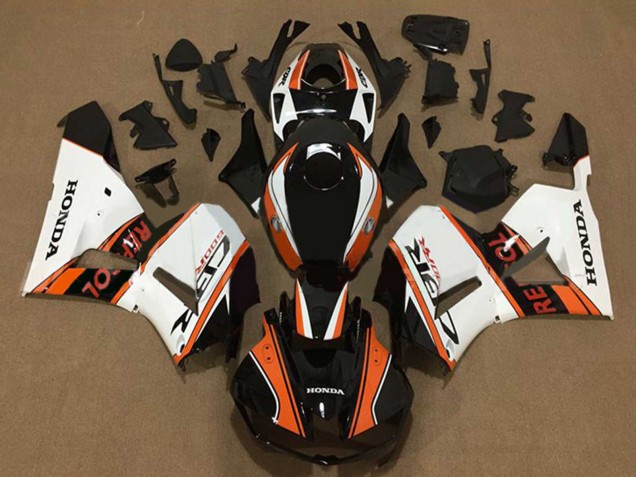 Blanc Orange Noir Brillant Repsol Carénage Moto Honda CBR600RR 2013-2023