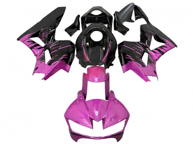 Rose Noir Brillant Carénage Moto Honda CBR600RR 2013-2026