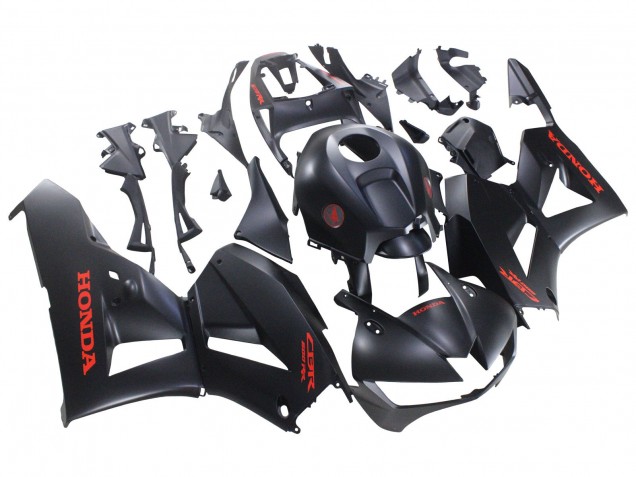 Noir Mat Rouge Décalque Carénage Moto Honda CBR600RR 2013-2023