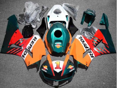 Orange Blanc Rouge Noir Brillant Vert Foncé Repsol 1 Carénage Moto Honda CBR600RR 2013-2023 Pas Chère