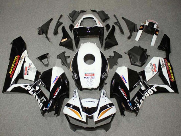 Blanc Or Noir Brillant HRC Carénage Moto Honda CBR600RR 2013-2023