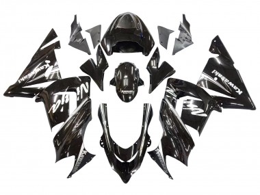 Noir Brillant Ninja Carénage Moto Kawasaki ZX10R 2004-2005 Pas Chère