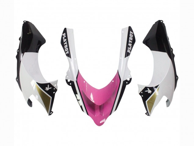 Noir Rose Blanc Playboy Motul Carénage Moto Kawasaki ZX10R 2004-2005