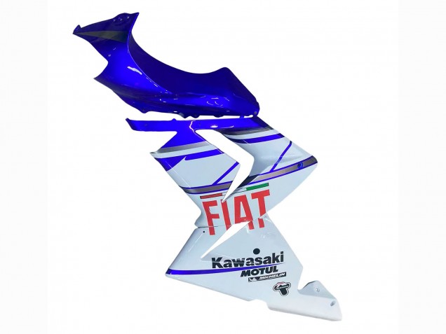 Bleu Brillant Blanc Fiat Motul Carénage Moto Kawasaki ZX10R 2004-2005