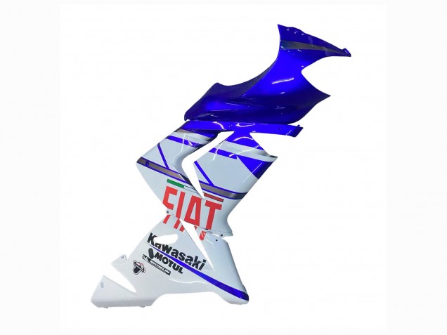 Bleu Brillant Blanc Fiat Motul Carénage Moto Kawasaki ZX10R 2004-2005