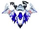Bleu Brillant Blanc Fiat Motul Carénage Moto Kawasaki ZX10R 2004-2005