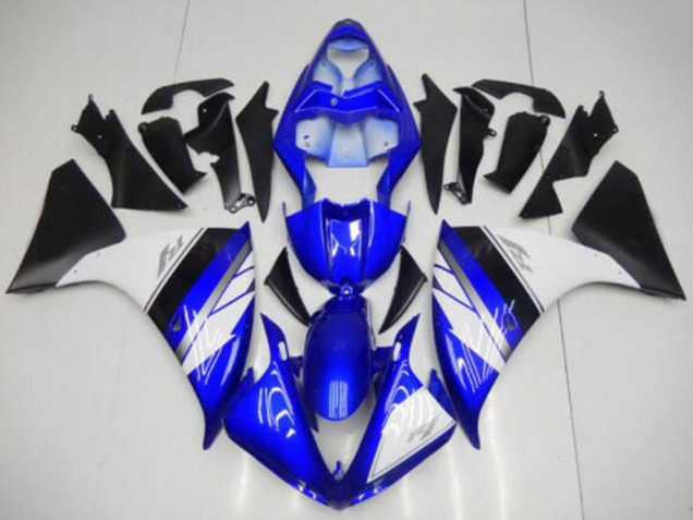 Bleu Blanc Noir Mat Carénage Moto Yamaha YZF R1 2009-2011
