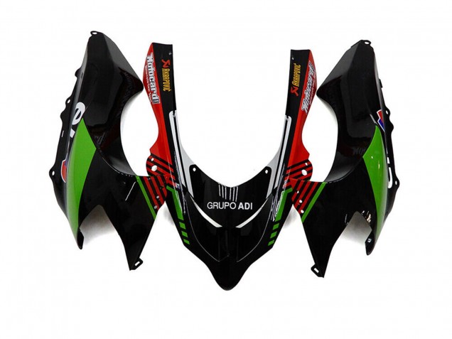 Blanc Noir Vert Elf Carénage Moto Kawasaki ZX10R 2004-2005