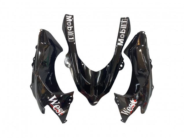Blanc Noir West Ninja Carénage Moto Kawasaki ZX10R 2004-2005