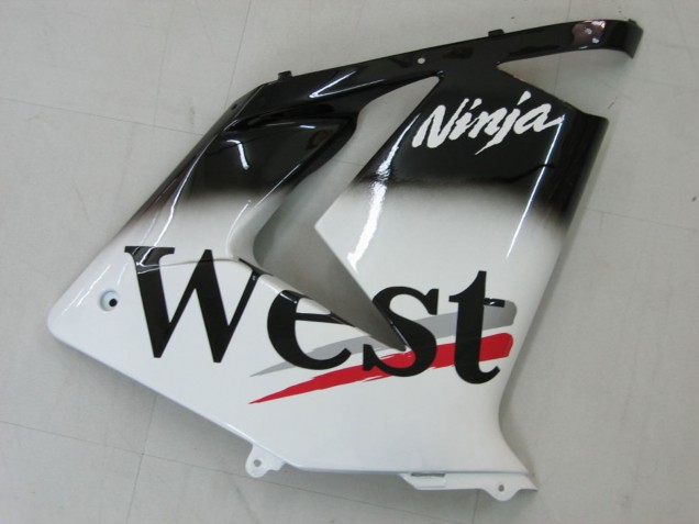 Blanc Noir West Ninja Carénage Moto Kawasaki ZX10R 2004-2005