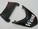 Blanc Noir West Ninja Carénage Moto Kawasaki ZX10R 2004-2005