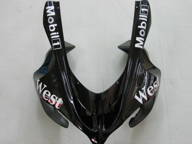 Blanc Noir West Ninja Carénage Moto Kawasaki ZX10R 2004-2005