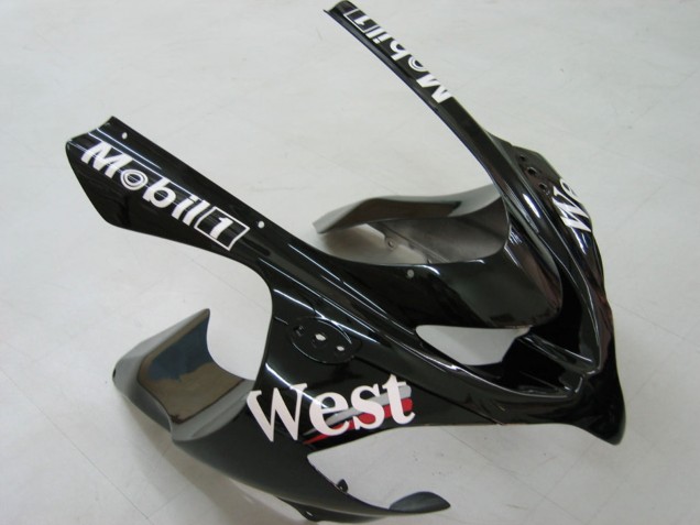 Blanc Noir West Ninja Carénage Moto Kawasaki ZX10R 2004-2005