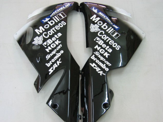 Blanc Noir West Ninja Carénage Moto Kawasaki ZX10R 2004-2005