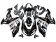 Noir Brillant Blanc West Carénage Moto Kawasaki ZX10R 2006-2007