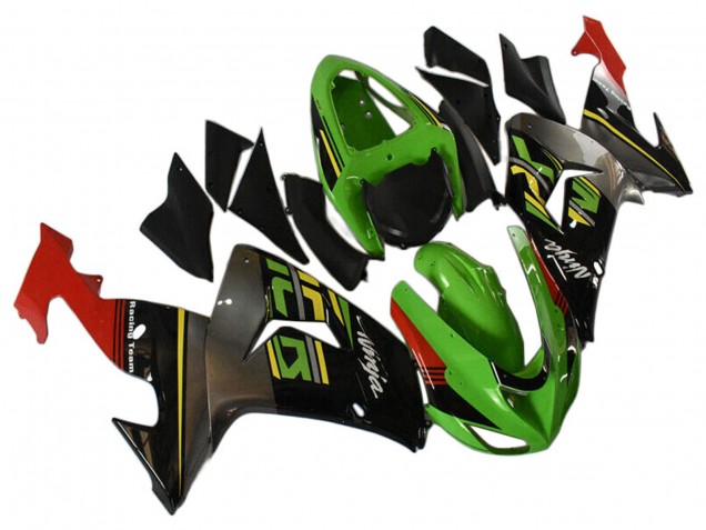 Vert Gris Rouge Noir Jaune Carénage Moto Kawasaki ZX10R 2006-2007