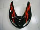 Noir Brillant Rouge Carénage Moto Kawasaki ZX10R 2006-2007