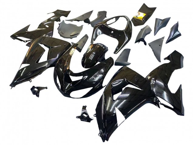 Noir Brillant Carénage Moto Kawasaki ZX10R 2006-2007