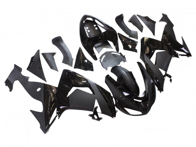 Noir Mat Noir Brillant Carénage Moto Kawasaki ZX10R 2006-2007