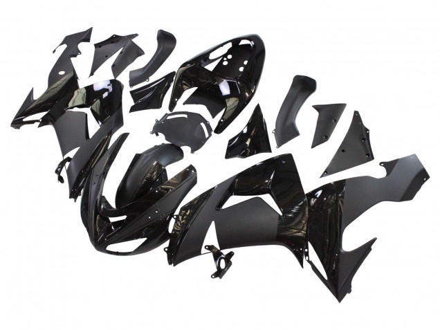 Noir Mat Noir Brillant Carénage Moto Kawasaki ZX10R 2006-2007